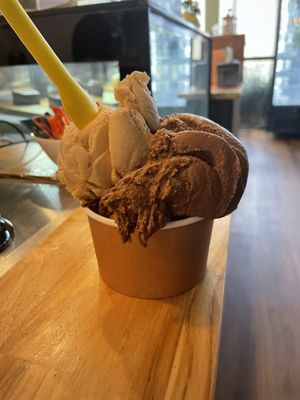 Triple scoop gelato  at Everdale Cafe & Gelato in Springvale