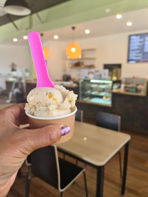 New York Cheesecake flavour at Everdale Cafe & Gelato in Springvale