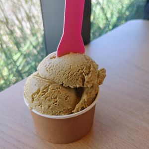 Pistachio gelato at Everdale Cafe & Gelato in Springvale