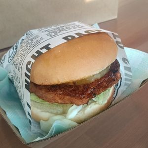 Aussie burger at Everdale Cafe & Gelato in Springvale