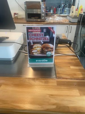 New chicken burger  at Everdale Cafe & Gelato in Springvale