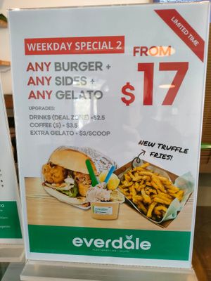 Weekday deal 2 very nice truffle fries, 😋 yum! at Everdale Cafe & Gelato in Springvale