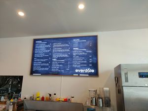 Great selection of vegan burgers and fries. at Everdale Cafe & Gelato in Springvale