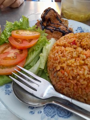Vegan duck and rice at Phat Huu Duyen in Ho Chi Minh City