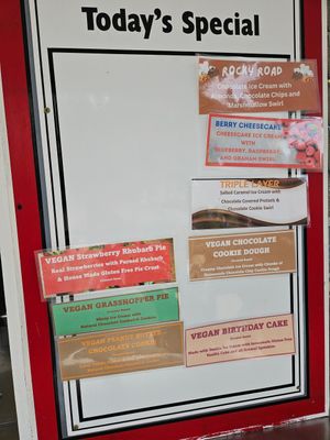 Additional Vegan special flavors at Cherry Farm Creamery  in Danvers