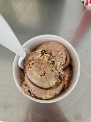 Chocolate Chip cookie dough vegan ice cream at Cherry Farm Creamery  in Danvers