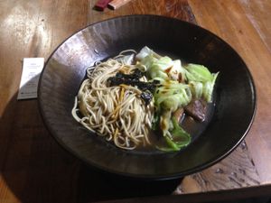 noodles  at Vege Creek 蔬河 - Yanji St in Taipei