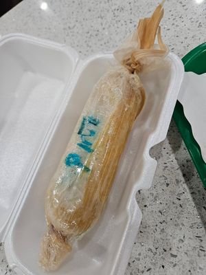 Sweet pineapple tamale. at Ghost Heist Tacos in San Diego