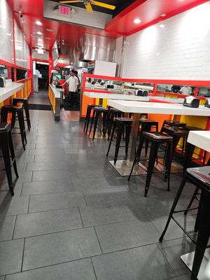 Tables bar height at Ghost Heist Tacos in San Diego