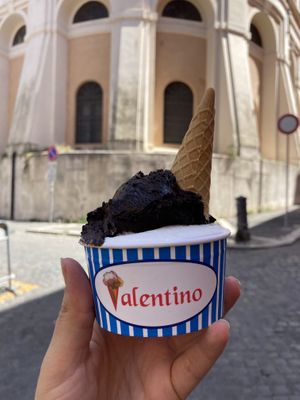 Cones are vegan too at Gelateria Valentino in Rome