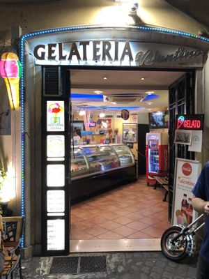 The place’s front  at Gelateria Valentino in Rome