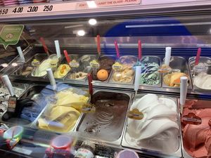 White handles are vegan! at Gelateria Valentino in Rome