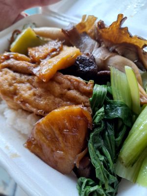 My take away vegan food at Thien Tam - Food Cart in Ho Chi Minh City