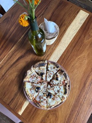 Pizza vegana   at Hierba Santa in San Cristobal De Las Casas