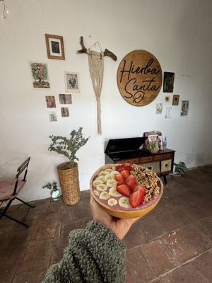 Açaí bowl   at Hierba Santa in San Cristobal De Las Casas