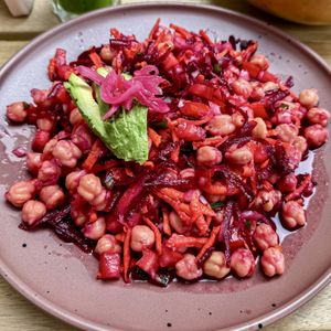 Ceviche with chickpeas  at Hierba Santa in San Cristobal De Las Casas