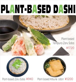 You can enjoy vegan, plant-based, and Halal soba at Hiroshima Station. It's convenient as you can place your order from your smartphone. We support English, Traditional Chinese, and Korean. at Dashi & Soba Suisha in Hiroshima