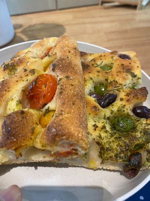 Tomato & olive focaccias at Rya Bakehouse in Central Singapore
