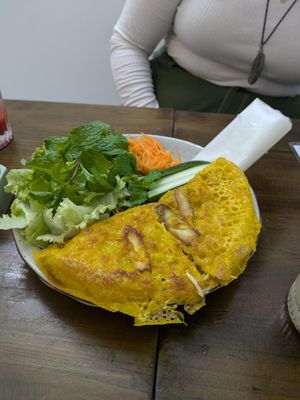 Vietnamese pancake at The Seeds Plant-Based Foods & Desserts in Hoi An