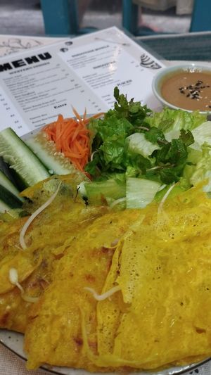 Banh Xeo (Vietnamese pancake). at The Seeds Plant-Based Foods & Desserts in Hoi An