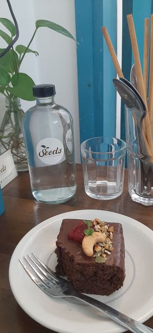 Beetroot brownies at The Seeds Plant-Based Foods & Desserts in Hoi An