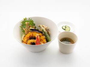 Vegetable Tempura Bowl at HND - Diversity Diner - T3 - Departures in Tokyo
