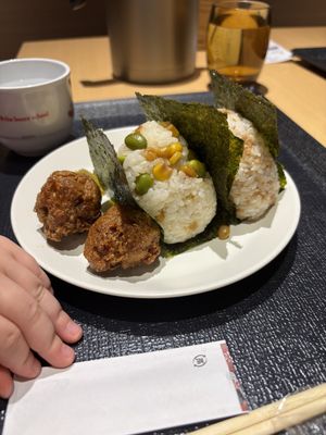Onigiri plate  at HND - Diversity Diner - T3 - Departures in Tokyo