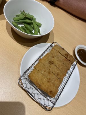 Katsu and Edamame   at HND - Diversity Diner - T3 - Departures in Tokyo