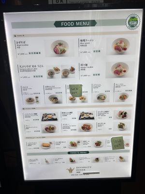 Menu  at HND - Diversity Diner - T3 - Departures in Tokyo