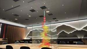 Tokyo Tower display in main room  at HND - Diversity Diner - T3 - Departures in Tokyo