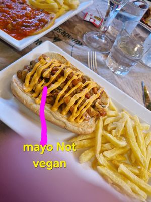 Sandwith Heura (mayo is not vegan) at Camping Ribadesella in Ribadesella