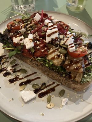 Sandwich with vegetables and vegan feta (12€)  at LUA Coffee & Treats in Zwolle