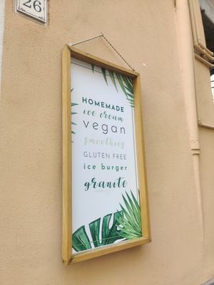 Outside display at Gelateria Haiti in Bordighera