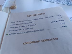 Menù at Bagni Elba Bar & Restaurant in Portoferraio