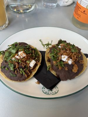 Vegan tostadas  at El Pastor in South East London
