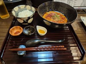 Chili mapo tofu at tsuminaki Mapo Tofu - 罪無き麻婆豆腐 in Tokyo