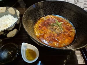 Chili mapo tofu at tsuminaki Mapo Tofu - 罪無き麻婆豆腐 in Tokyo