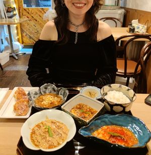 Mixed tofu tray at tsuminaki Mapo Tofu - 罪無き麻婆豆腐 in Tokyo