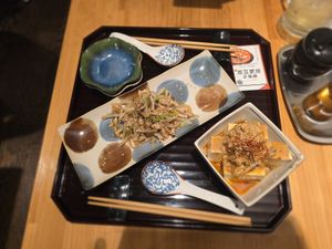 Vegan champuru and Dandan cold tofu at tsuminaki Mapo Tofu - 罪無き麻婆豆腐 in Tokyo