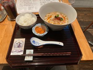White sesame mapo tofu at tsuminaki Mapo Tofu - 罪無き麻婆豆腐 in Tokyo
