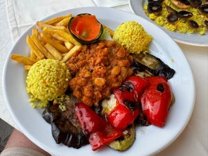 The vegan platter (good)   at Belveder in Cetinje