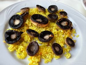 Grilled mushrooms (good)   at Belveder in Cetinje