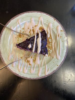 The scrumptious blueberry cheesecake   at Good Health Cafe in New York City