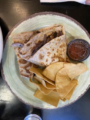 The portobello mushroom quesadilla   at Good Health Cafe in New York City