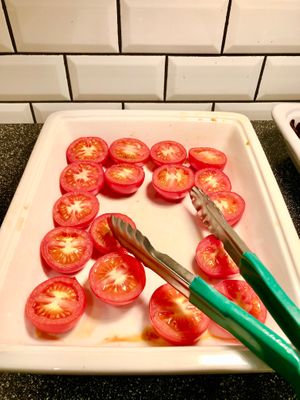 Grilled tomatoes  at Travelodge - Manchester Piccadilly in Manchester