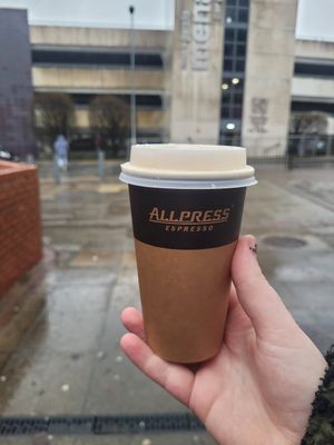 Takeaway Oat Latte at Yugen Coffee House in Bangor