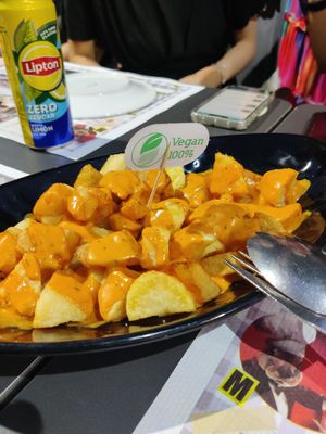 Patatas bravas (no mayo) at Eiffel Restaurante in Madrid