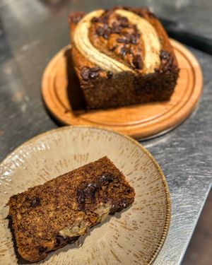 Vegan banana bread at Ottos Restocafé in Tirana