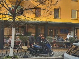 Exterior view  at Ottos Restocafé in Tirana