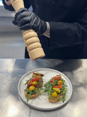 Vegan Mediterranean brunch at Ottos Restocafé in Tirana